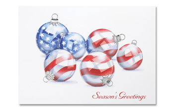 Patriotic Ornaments Holiday Card